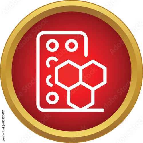 Blister pack of medication pills combining with natural honeycomb structure