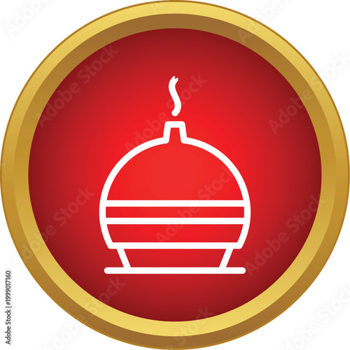 Aroma diffuser icon showing a device emitting a relaxing scent for wellness