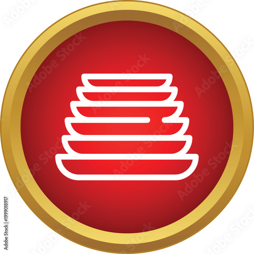 Stacked plates icon symbolizing clean dishes and restaurant service