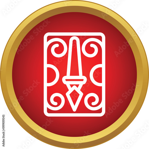 Tarot card icon showing a symbol for magic, divination, and occult practices
