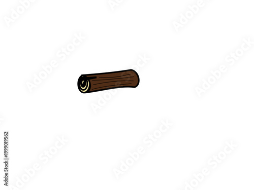Cigar on a white background with gold band