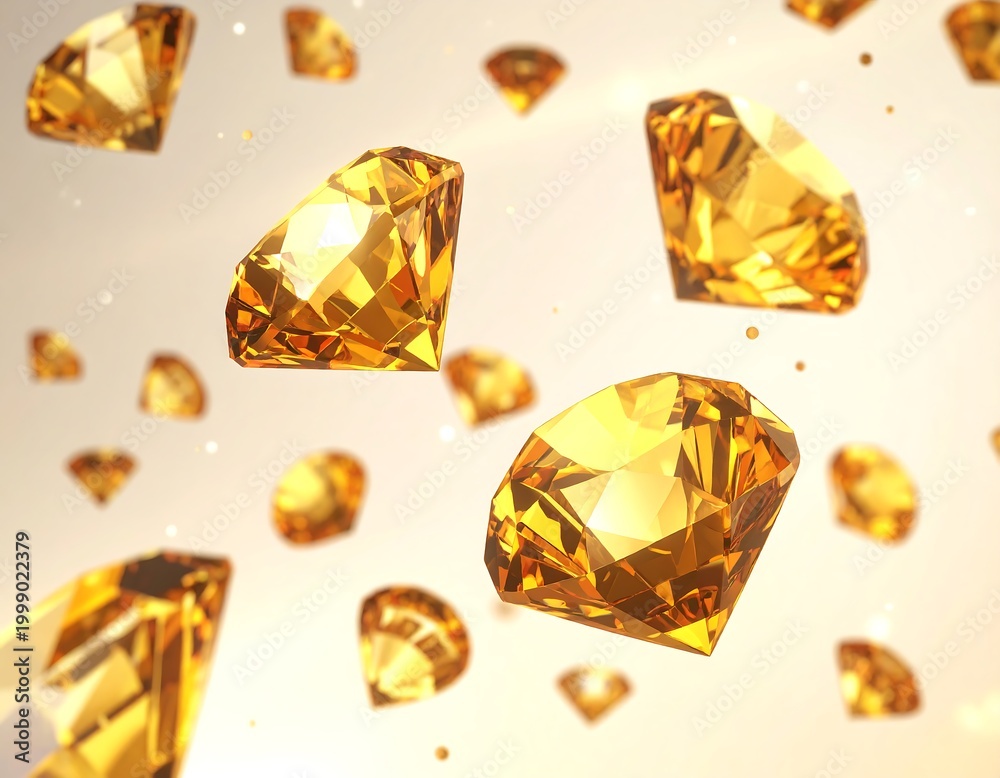 Fototapeta premium Yellow Diamonds Abstract.