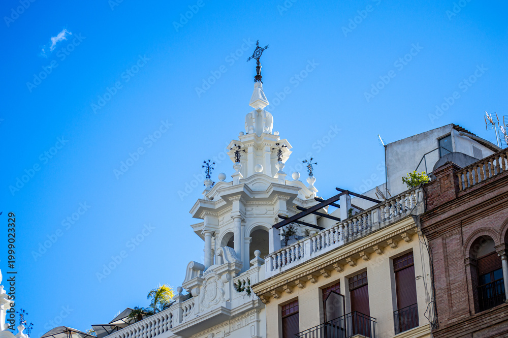 Fototapeta premium Tendillas Square lively urban plaza surrounded by historic buildings and city life in Cordoba, Spain.