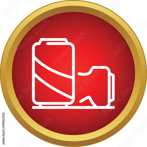 Crushed and intact aluminum cans icon presenting waste and recycling concept