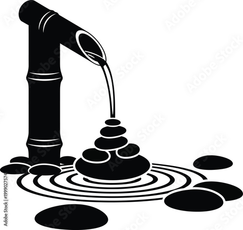 Black and white oil illustration of an electric bulb desk lamp and professional microphone sound equipment isolated on an office table