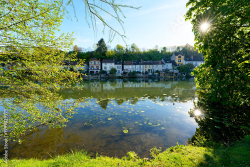 Fotografía Loing river in Nemours city. Île-de-France region