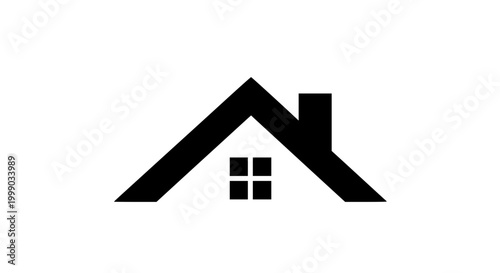 Free Download Minimalist house roof icon for real estate and home services - GFXLoad