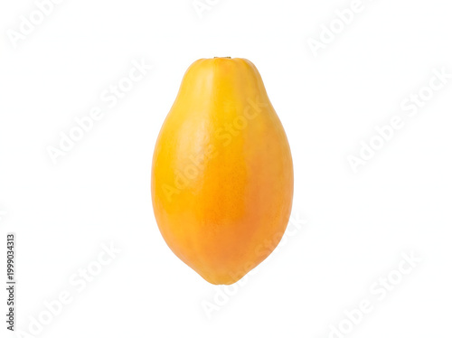 Fresh California Yellow Papaya On White Background