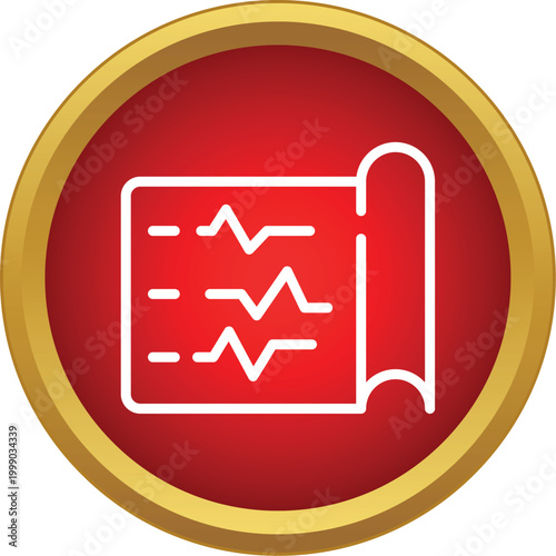 Ecg heartbeat monitor printout displaying medical health data