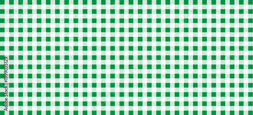 A seamless gingham pattern set. Plain green checkered and striped wallpaper for textiles, fabric designs, tablecloths, and clothing covers. Eps10 vector