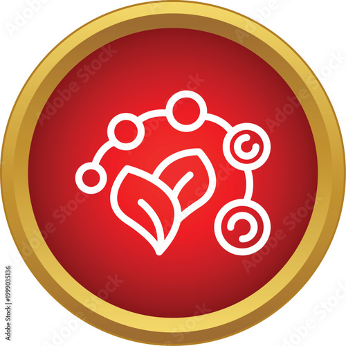 Genetically modified plant leaves with connected molecular elements