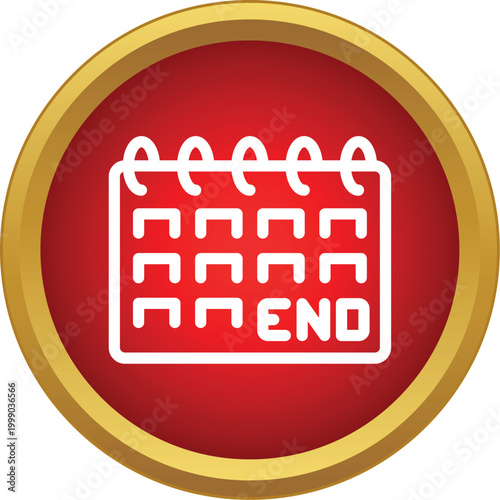 Calendar icon illustrates the final date or conclusion of a schedule