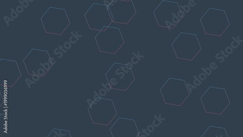 Conceptual geometric hexagonal pattern background with subtle, minimalist outlines creating a modern and abstract design
