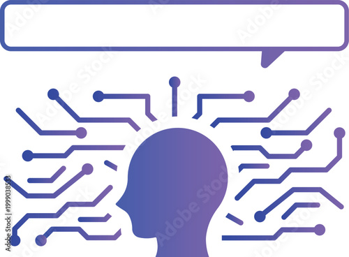 AI 人工知能 チャットボット デジタルアシスタント 会話 吹き出し 業務効率化 テクノロジー 背景素材 パープル