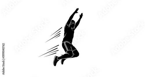 silhouette of person doing burpees on transparent background