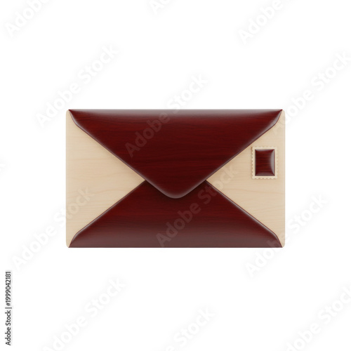 Wood Envelope Dual-Tone, isolated on a transparent background