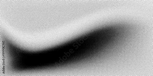 Dotted halftone texture background. Black and white pop art gradient overlay. Fading grunge gritty noise wallpaper. Weathered pixelated comic backdrop. Vector bitmap subtle vanishing surface