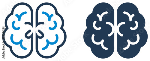 brain icon vector human mind symbol
