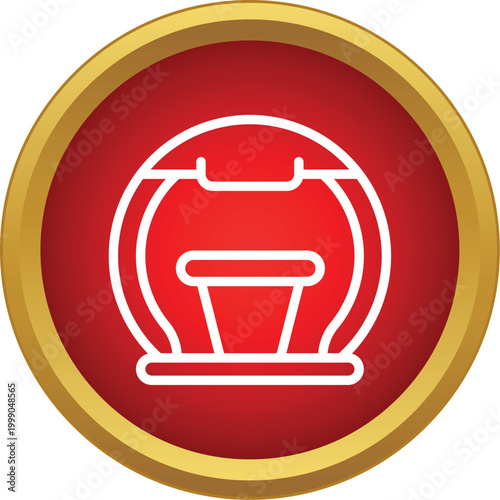 Mri scanner icon symbolizing health checkup and diagnostic imaging in healthcare