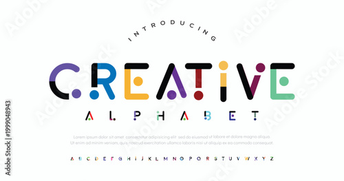 Obraz na plátně Color creative art typographic design