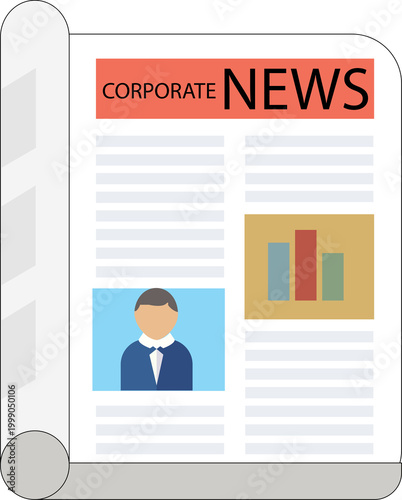 Business publication features executive portrait alongside financial data, presenting company updates professionally.