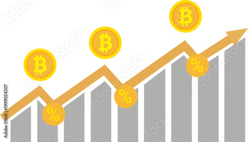 Fotografie Rising cryptocurrency hashrate indicates network security, investment growth, potential profitability for miners