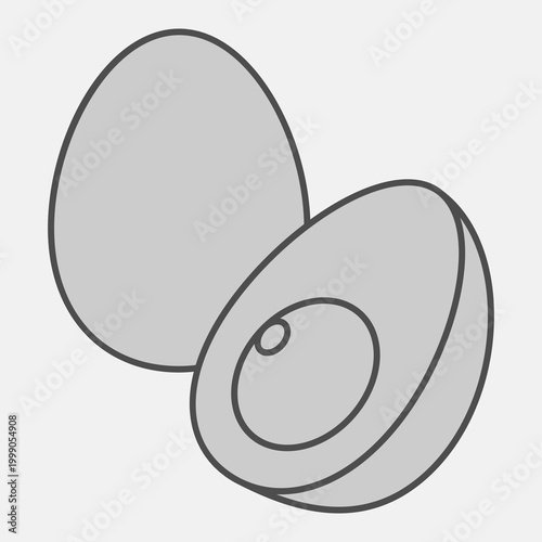 Vászonkép Eggs isometric icon, poultry food concept