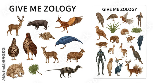Avian species collections are featured in this detailed biology chart.
