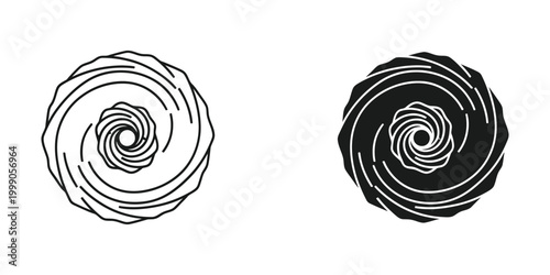 Spiral galaxy illustrations showcasing contrasting visual styles with intricate swirling patterns