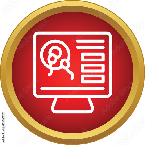 Monitor displaying laboratory results of sperm cells for fertility analysis
