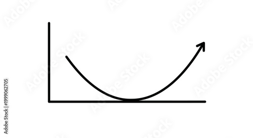 Business Recovery Concept with U-Shaped Growth Curve Arrow.
