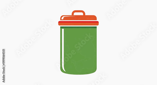 Graphic icon of a colorful garbage can, symbolizing cleanliness and environmental care initiatives