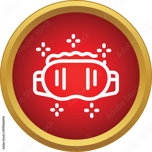 Sleep mask with sparkling elements offering comfort and healthy sleep