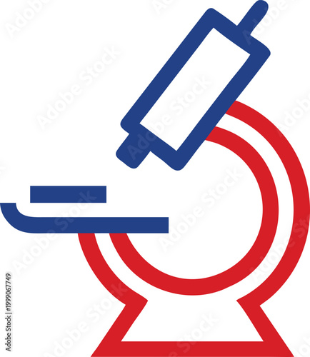 Modern Microscope Symbol Representing Advanced Scientific Investigation and Health Innovation