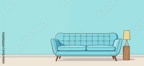 Minimalist Modern Living Room Interior Scene