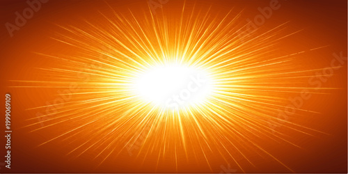 Valokuva A bright summer sunrise design features an abstract sunburst background with war
