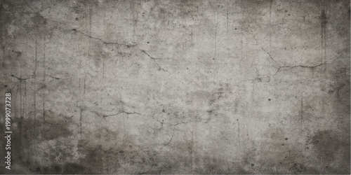A dark and aged grunge concrete wall texture featuring a rough gray cement surface with a dirty vintage stone pattern for a textured backdrop