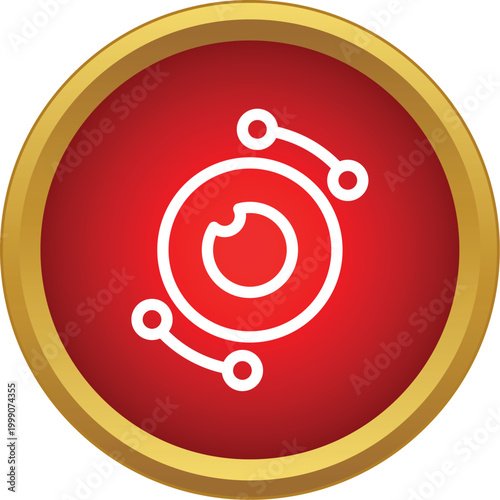 Eye icon representing biometric scanning and digital surveillance technology