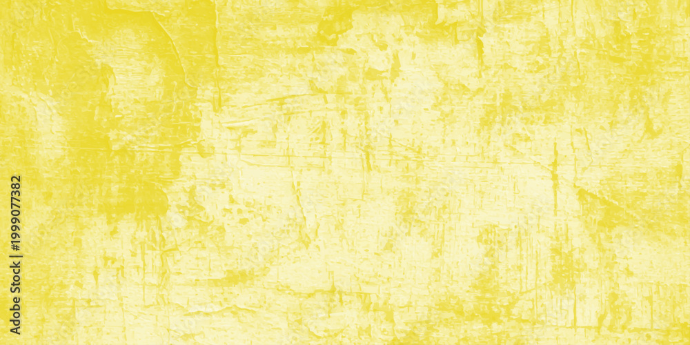 Naklejka premium Old worn yellow grunge wall texture with aged vintage parchment paper surface and stained antique beige backdrop design for a grungy retro wallpaper