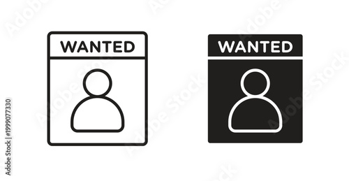 Wanted icon for web design. icon symbol vector