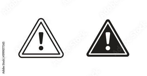 Warning sign with exclamation points icon for web design. icon symbol vector