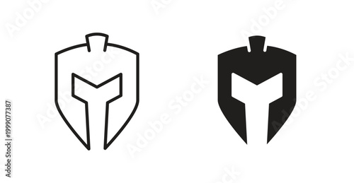 Warrior mask icon for web design. icon symbol vector
