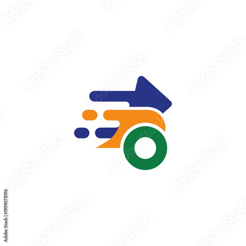 Speedy Arrow Logo Icon - Fast Delivery and Movement Concept