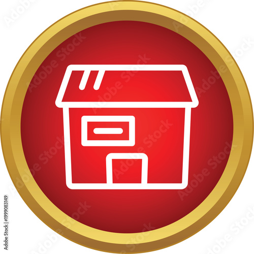 Store icon representing online shopping, retail business, and consumerism