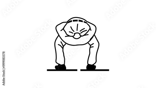 Fotografija Eternal life symbol, head in ass, black isolated vector silhouette