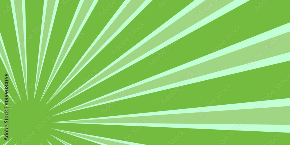Obraz premium Vibrant green and white radial sunburst pattern with central focal point