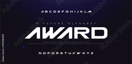 Sport, Modern Future Alphabet Font. Typography urban style fonts for technology, digital, movie logo design regular, italic and number. vector illustration