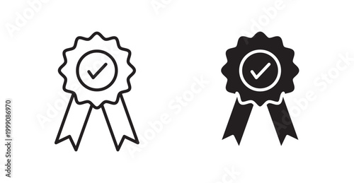 Accreditation icon vector design illustrations. line and solid styles
