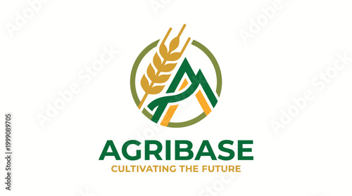 This logo showcases a stylized wheat ear and mountains, symbolizing agriculture and sustainable practices, aimed at cultivating the future of farming.