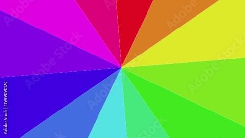 Radial Rainbow Color Wheel Paint Roller Wipe Transition Reveal For Video Editing